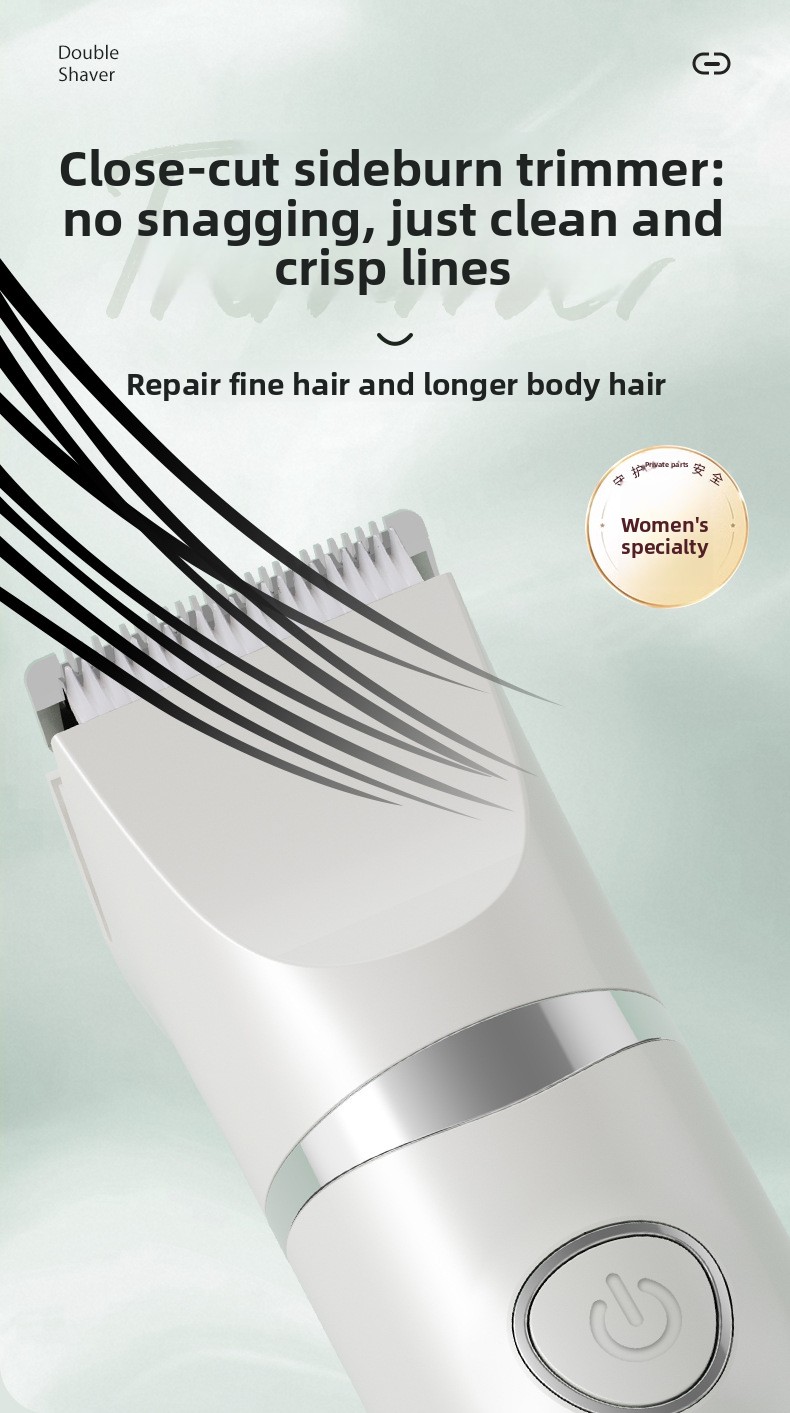 Women's 3-in-1 Electric Shaver - Digital Display Epilator For Intimate, Armpit & Leg Hair Trimming_voghion.com