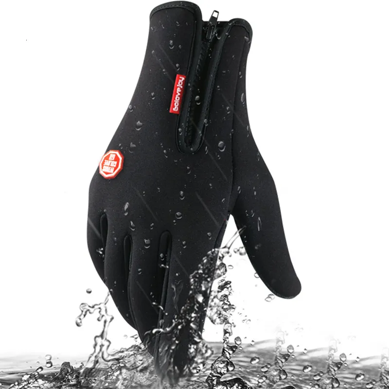 Fënnef Fanger Handschuhe Wanter Moto Toucreen Motorrad Racing Reiden Motorrad Thermesch Fleece ed Waasserdicht Heizt Guantes_voghion.com