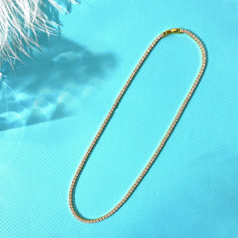 2mm 3A CZ zirkoon bling armband ketting voor dames meisjes klassieke designer tennis korte ketting choker love four armbanden_voghion.com