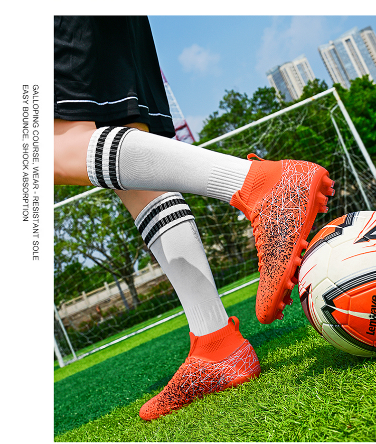 Utendørs Herre TF/FG Høye Ankel Fotballsko Sklisikre Sport Turf Fotballsko Gress Trening Futsal Engros Innendørs_voghion.com