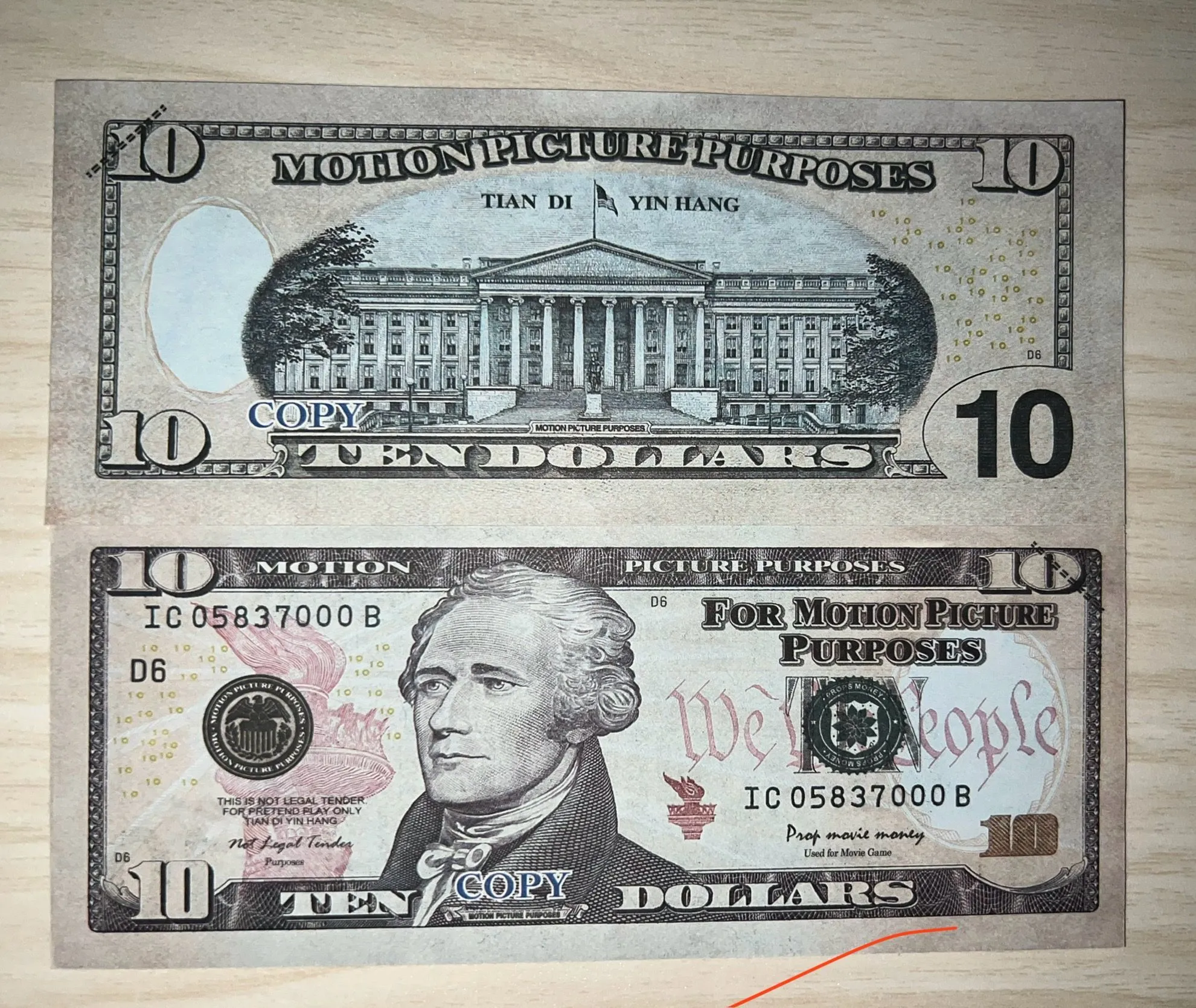 Copy Paper Money Goddess Bill Large Denomination Prop Currency_voghion.com