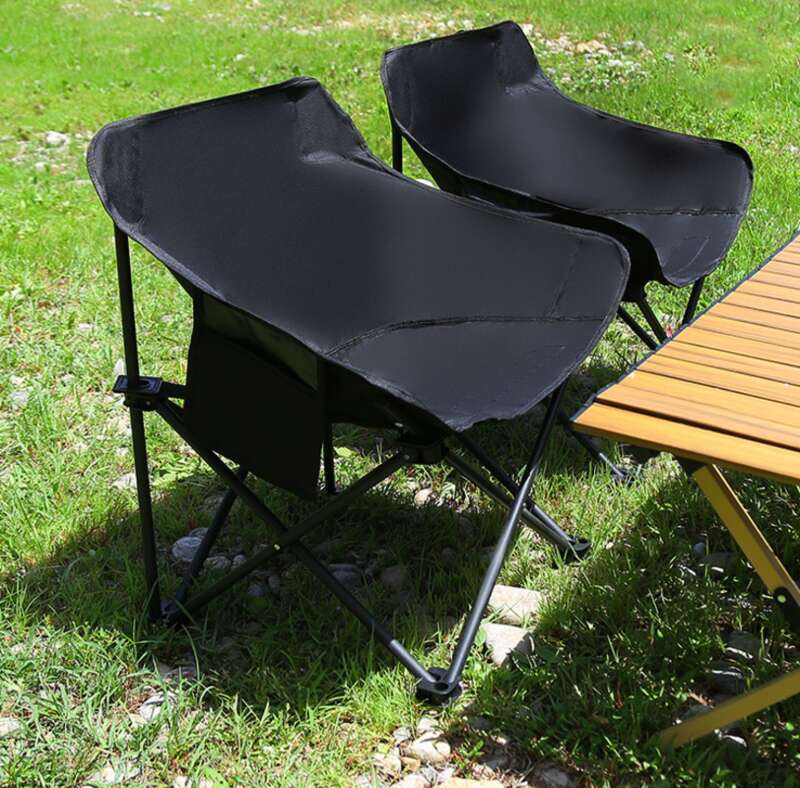 Relaxe e aproveite o tempo ao ar livre: cadeira dobrável com encosto grosso, super prática para acampamentos na praia_voghion.com