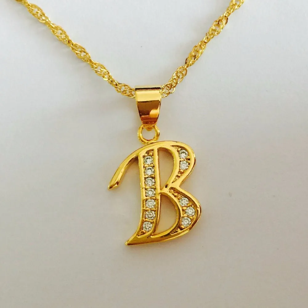 Collana con pendente lettera b stile punk accessorio moda_voghion.com