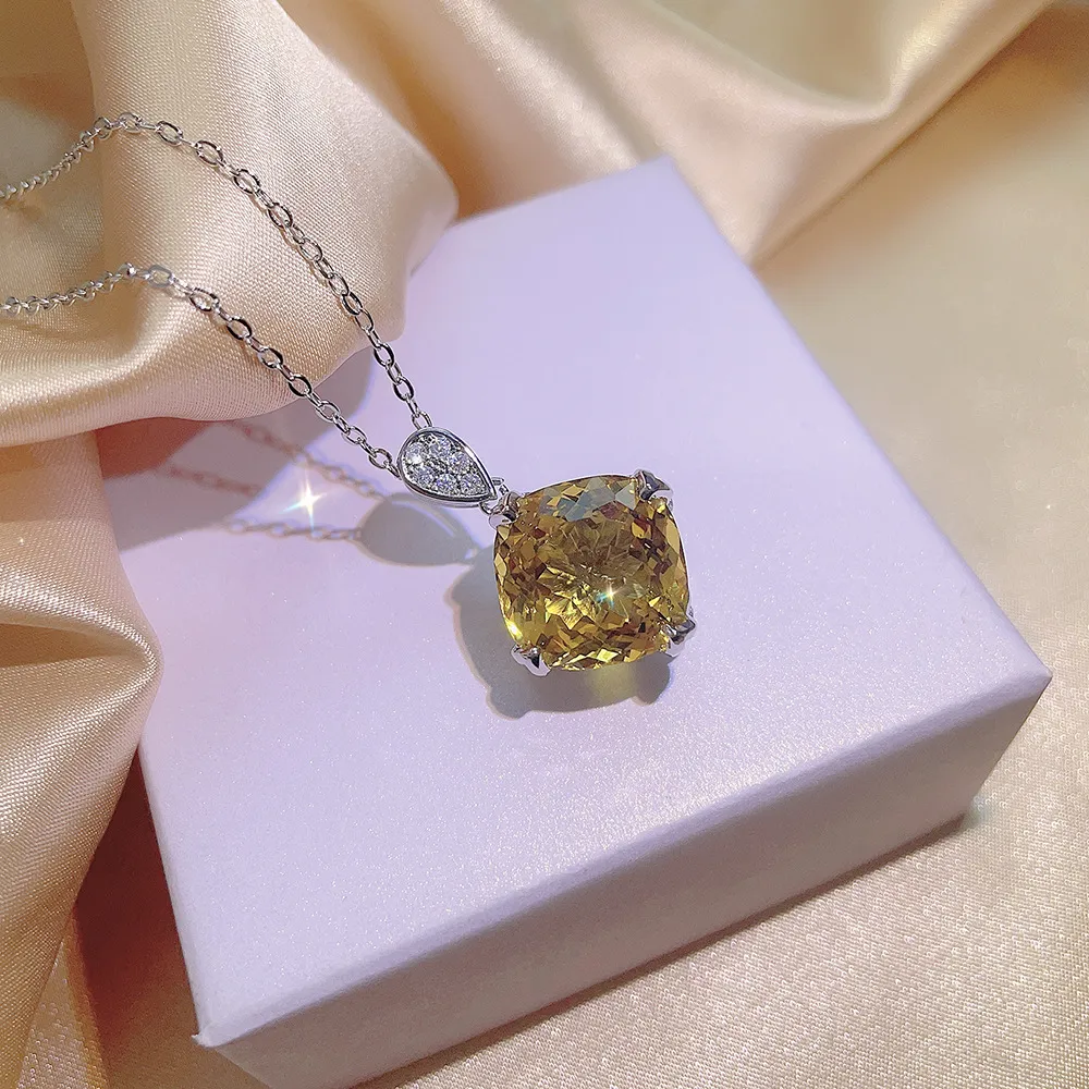 Orecchini e anelli con pietra di zircone blu CZ da 15 carati, alla moda e caldi, per donne, eleganti, classici e dolci, con ciondolo a forma di trifoglio._voghion.com