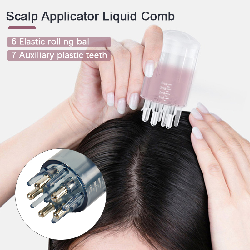 Scalp Applicator Liquid Comb for Hair Scalp Treatment Essential Oil Liquid Guiding Massager Comb Hair Growth Serum Oil Apply_voghion.com