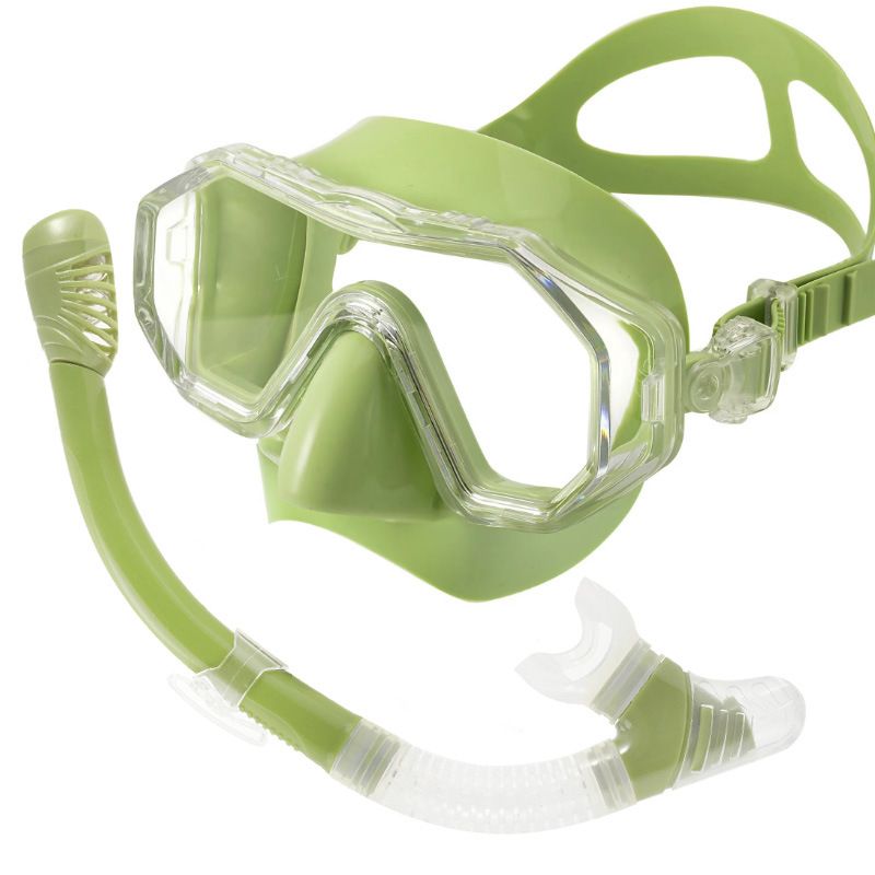Large frame diving Waterproond anti-fog semi-dry breathing tube swimming goggles_voghion.com