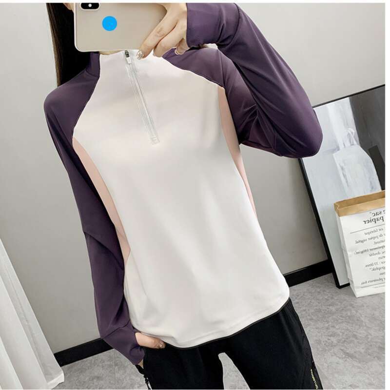 Pomladna in jesenska majica s kratkimi rokavi za šport na prostem, raztegljiva, odvaja vlago in hitro sušeča, z dolgimi rokavi, za ženske, za sončenje_voghion.com