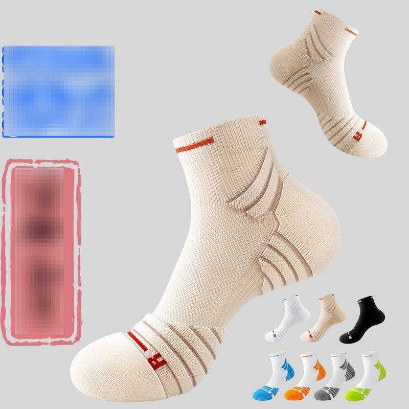 Professional Sports Fitness Basketball Socks Towel Bottom Thickened Mid Tube Socks Style Breathable Mesh Sweat Absorbent Non Slip Men_voghion.com