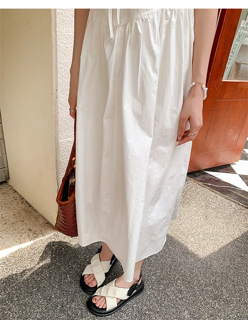 Comfortable Pleated Beach Shoes Thick Sole Roman Sandals_voghion.com