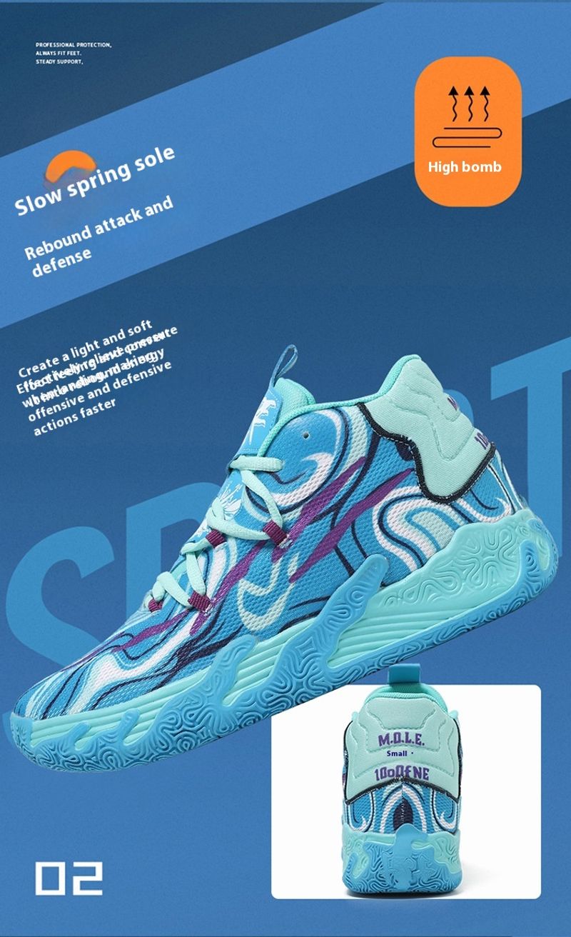 Paarse heren dames indoor en outdoor lage schokabsorberende antislip stevige basketbalschoenen_voghion.com