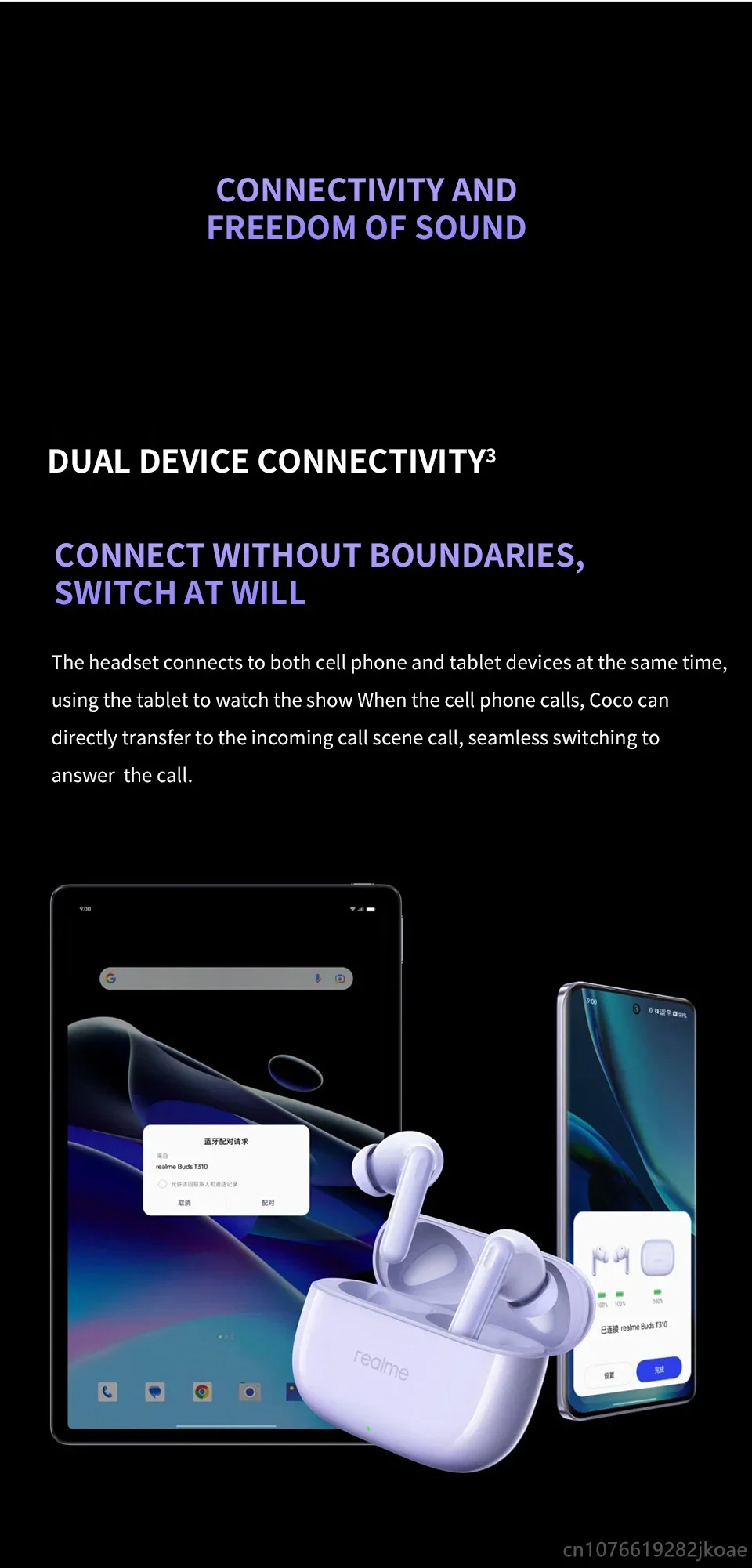 Realme Buds T310 Tws Wireless Bluetooth Headphones With Anc Mic_voghion.com