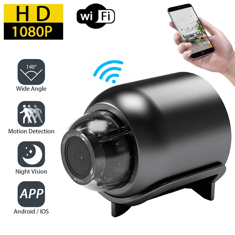 Mini kamera 1080P HD WiFi Domači monitor Notranja varnost Varnostni nadzor Nočni vid_voghion.com