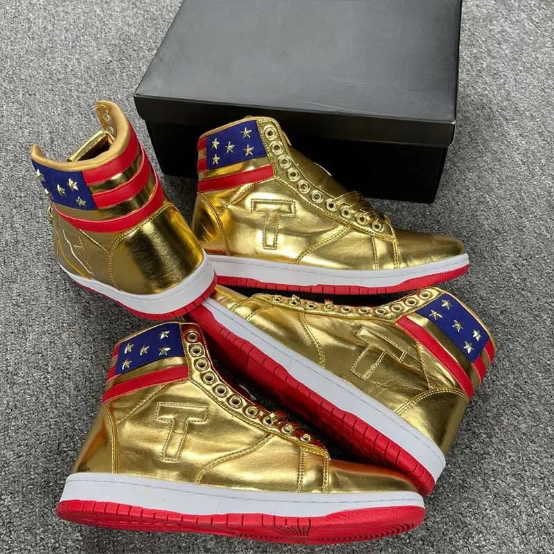 Pantofi sport casual T trump baschet The Never Surrender High-Tops Designer 1 TS Running Gold Personalizați pentru bărbați Pantofi sport confortabili_voghion.com