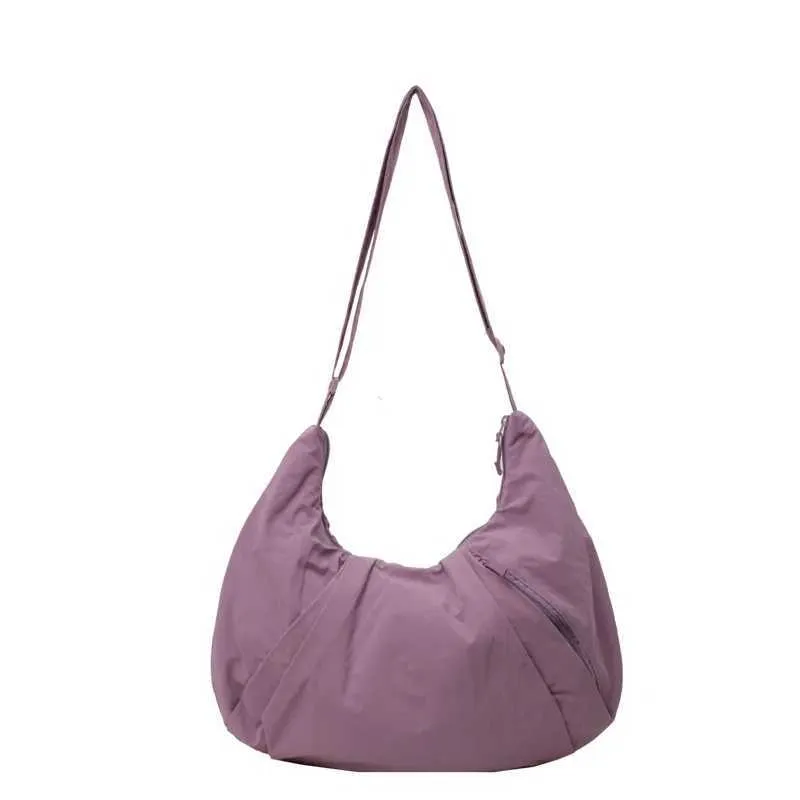 Classic Pleated Crossbody Bag For Women Solid Shoulder Handbag_voghion.com