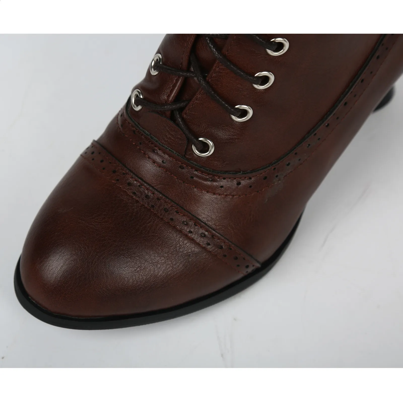 Primavera Inverno Donna Décolleté Qualità Lacci Europei Signore Pu Tacchi Alti Stivali Scarpe Donna Stivaletti 240830_voghion.com