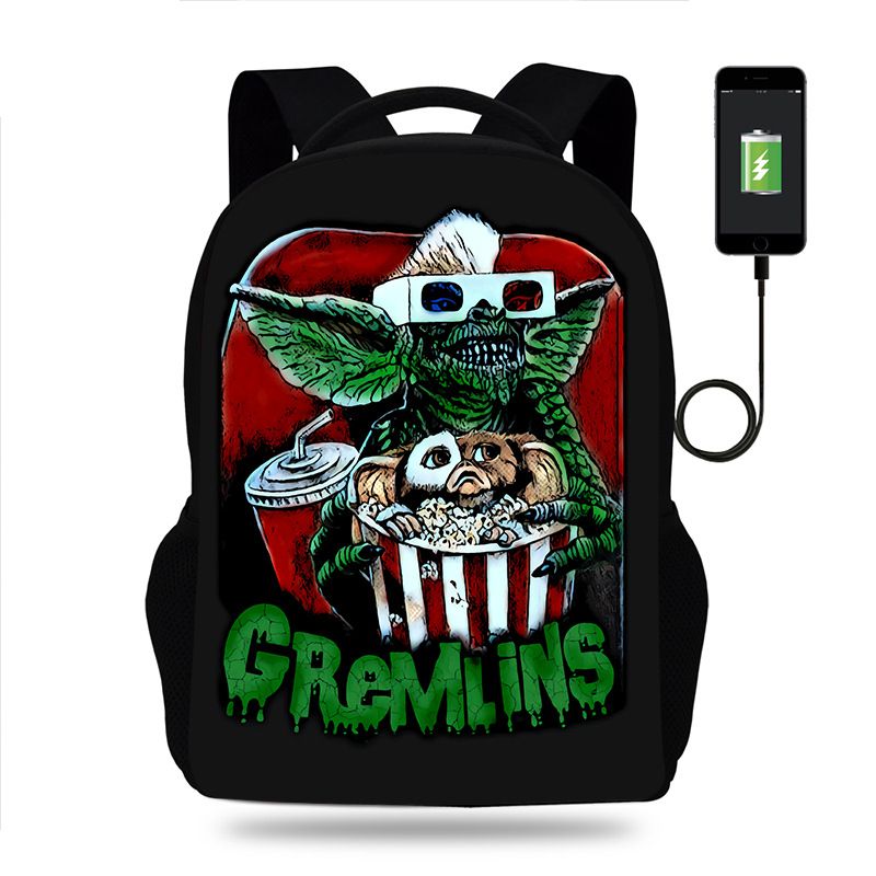 Bedruckter Einhorn-Rucksack für Kinder, 3-teiliges Set: Tasche USB + Beutel_voghion.com