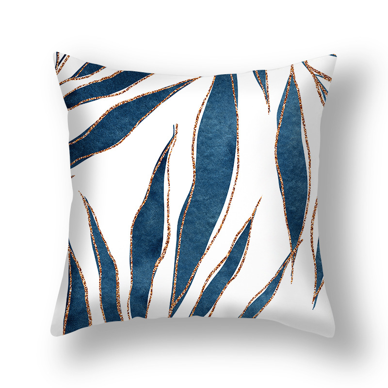 Nuovo cuscino astratto nordico oro verde dorato federa modello inchiostro divano soggiorno comodino_voghion.com