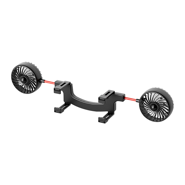 12/24V Autospigelventilator 360° verstellbar Autokühlventilator Dräi Gang Wandjustéierung mat bürstenlosem Motor_voghion.com