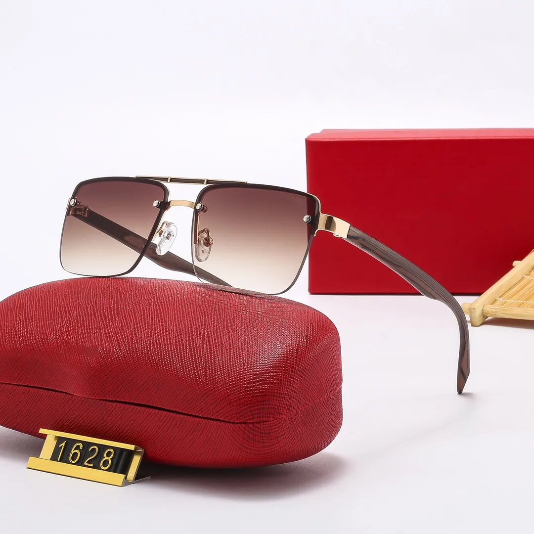 Gafas de sol de diseño para hombres y mujeres 1628, gafas de sol con marco cuadrado sin montura, gafas clásicas vintage, gafas de ciclismo anti-UV_voghion.com