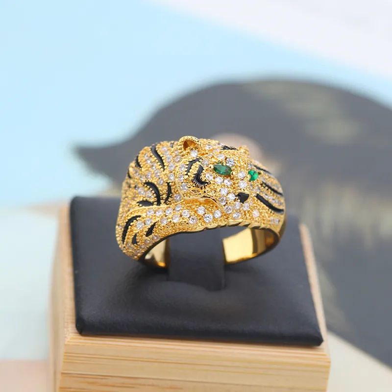 Braccialetti con diamanti e leopardo in argento dorato, anello, stile Love, per donne, uomini, ragazze, mamme e figlie, coppie, stilisti_voghion.com