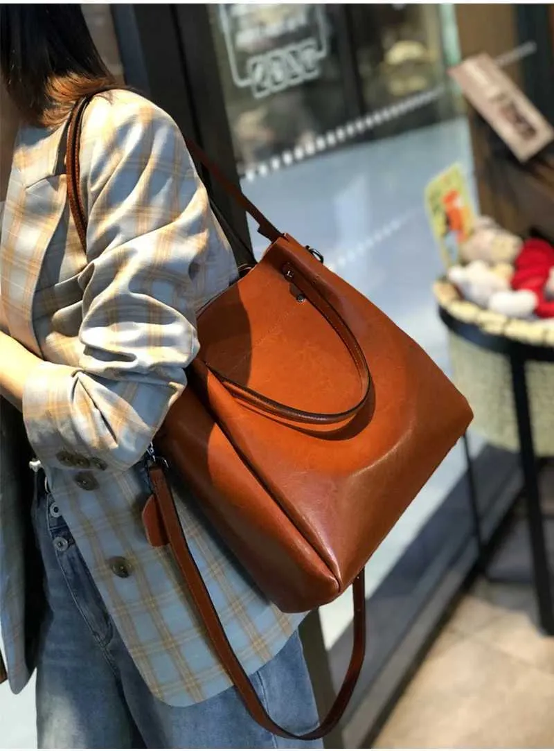 Dames handtas van echt leer in cowboy stijl als schoudertas_voghion.com