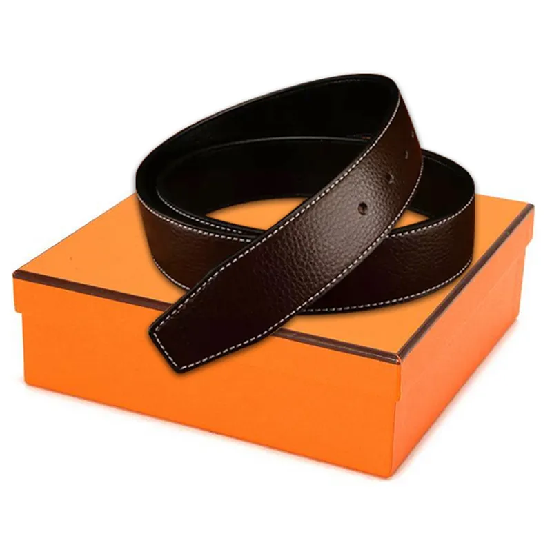 Mit Box Designer Mode Herren Business Ceinture Glatte Gold Sier Schnalle Echtes Leder Gürtel Für Männer Taille Gürtel_voghion.com