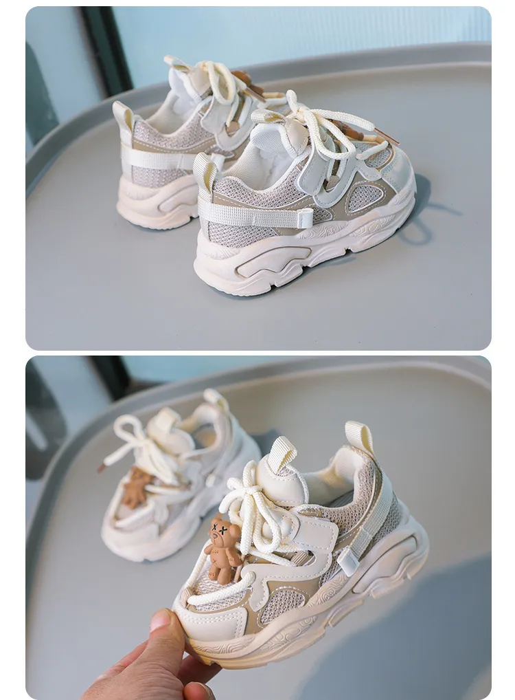 Children kids Casual Shoes Bear Cartoon Sneaker Boy Child Flexible Sneakers Toddler Cutefeet Sport Running Trainers_voghion.com