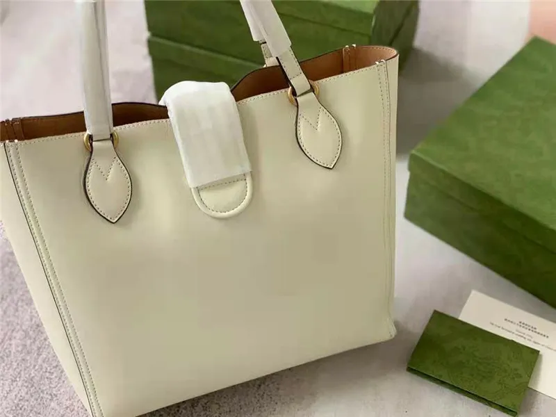 Top Quality Designer Women Shopping Totes Pure Color Double Metallic Letter Hanrdware Buckle Handbags Genuine Calf_voghion.com