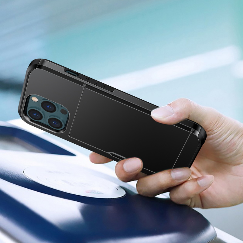 Hybrid Phone Case With Hidden Credit Card Holder For Iphone_voghion.com