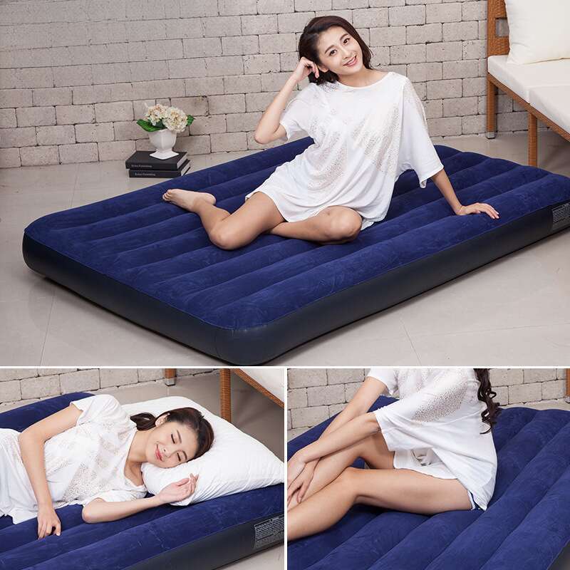 Adecuado para acampar al aire libre y descansar en casa: el colchón inflable plegable es súper fácil de usar._voghion.com