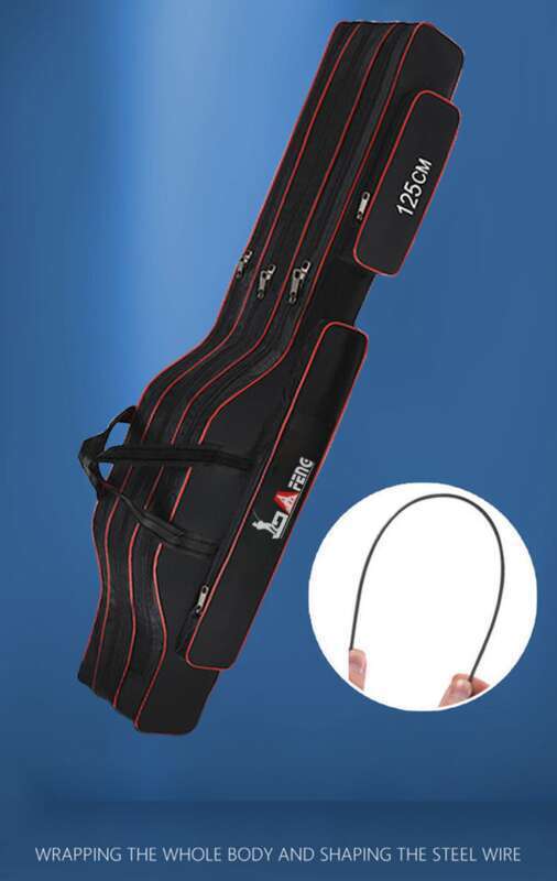 Oferta especial de equipamento à prova d'água e resistente ao desgaste, vara de pesca de lona multifuncional de grande capacidade, vara de 1,25 metros_voghion.com