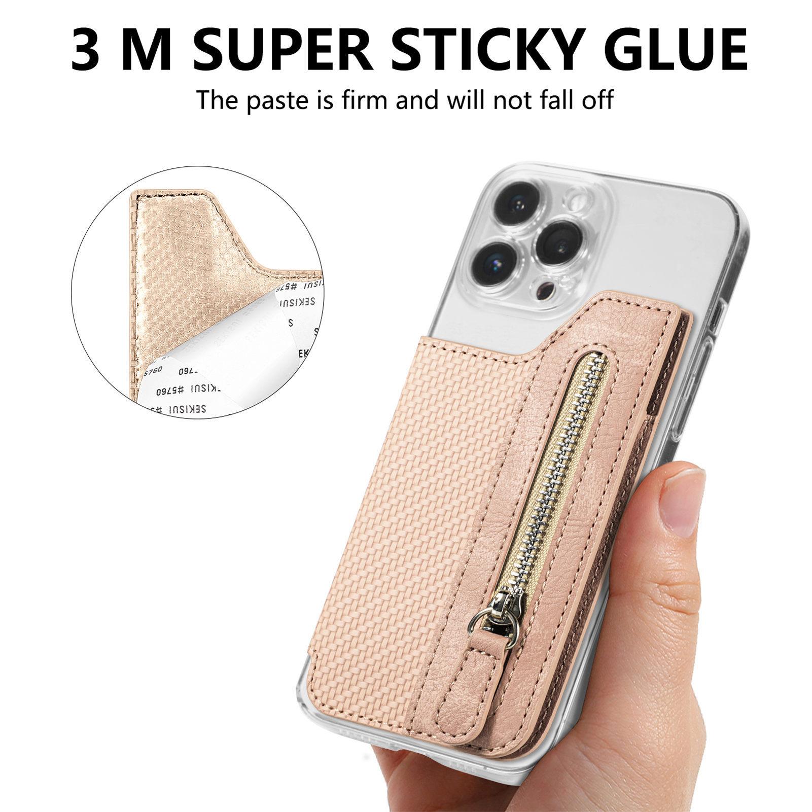 Mobile Phone Card Bag, Card Sleeve, Left And Right Flap, Multi-insert Card Holder, Mobile Phone Bag, Creative Personality, Back Sticker Card Bag_voghion.com