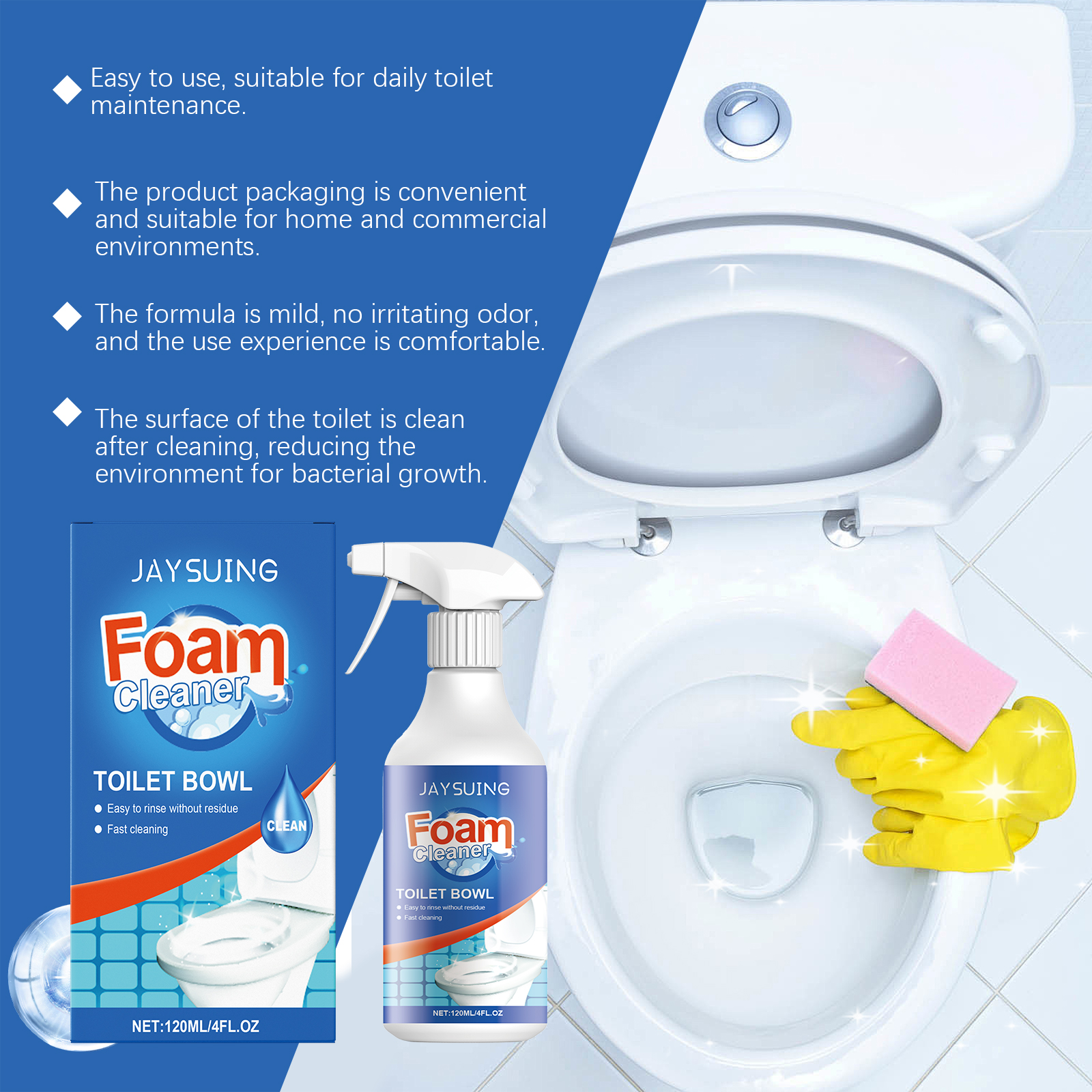 Jaysuing Toilet Foam Cleaner For Toilet Cleaning For Toilet Cleaning For Yellow Home Deodorant Bathroom For Stain Removal_voghion.com