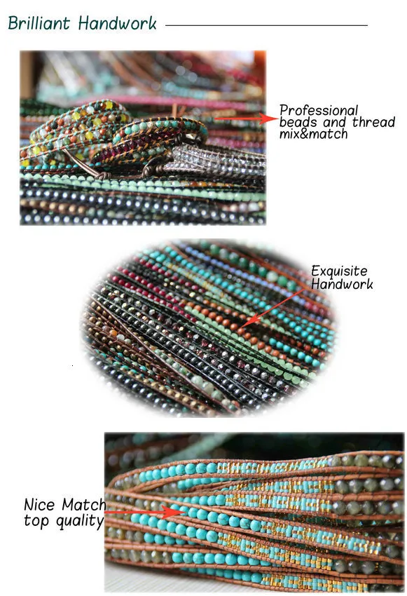 Bracelets enveloppants spirituels pour femmes avec pierres naturelles et 5 couches de cuir - Bracelet énergétique pour femme - Cadeaux bohèmes_voghion.com