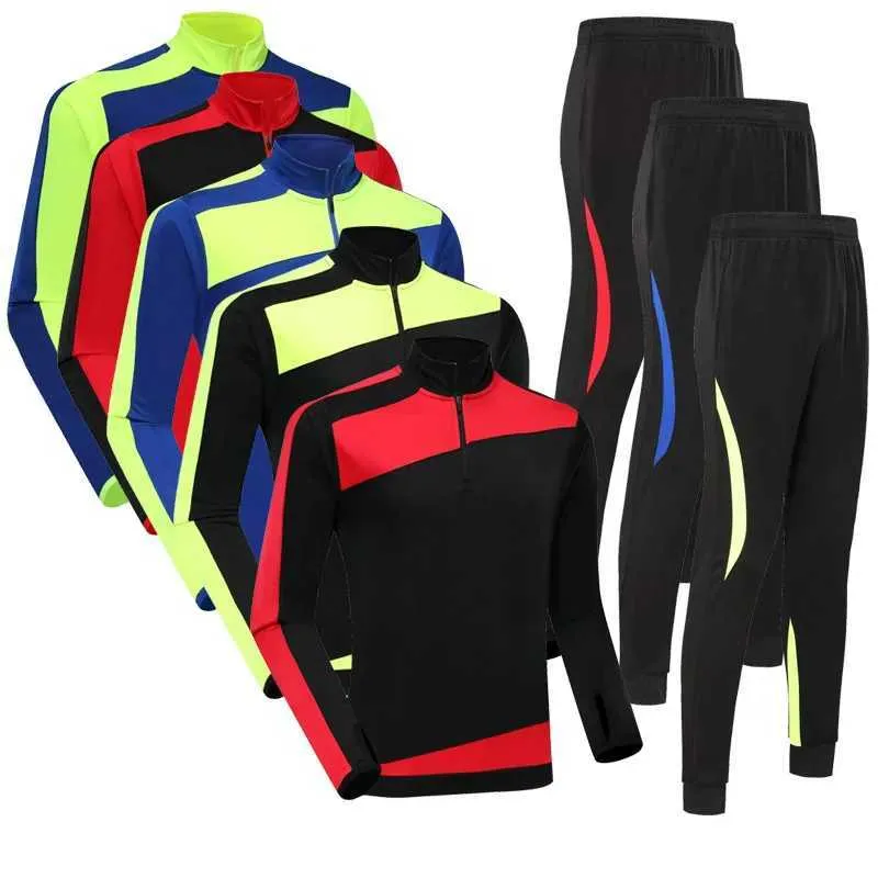 Soccer Tracksuit For Mens Kids Football Training Uniform Spring Sports Clothing Boys Long Sleeve Sportswear Can Custom_voghion.com