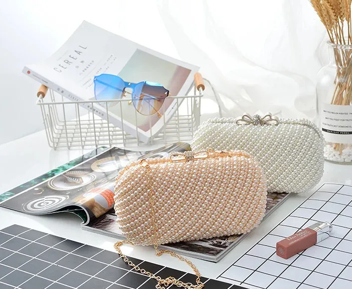 Perlen-clutch Abendtasche Elegante Party-tasche Für Damen Mädchen_voghion.com