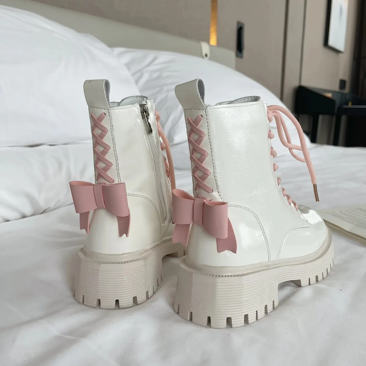 Platforms Boots Womens Cheap Female Boot Winter Booty Woman Trend Military Tacticals Western Platform New Shoes 240620_voghion.com