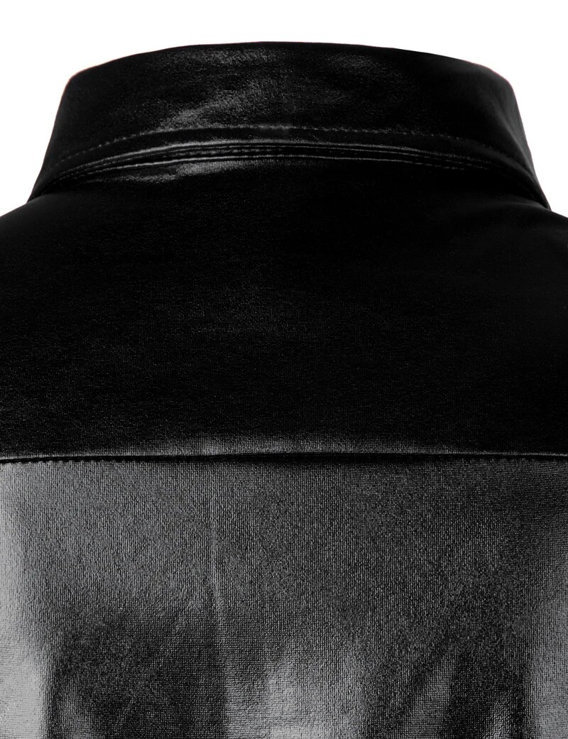 Black Squin Glittr Drss Mn Shiny Long Slv Button Down 70s Disco Party Danc Shirt Mal Christmas Hallown_voghion.com