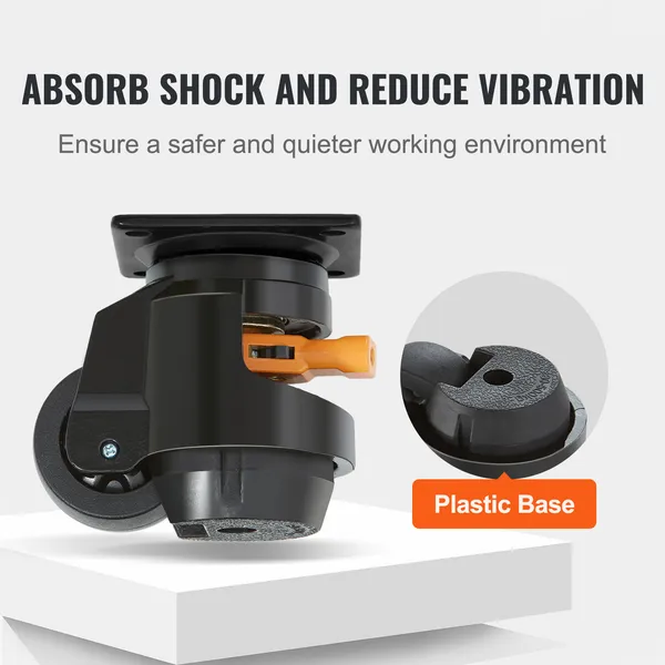 Heavy Duty Adjustable Leveling Casters With 360 Degree Swivel Base_voghion.com