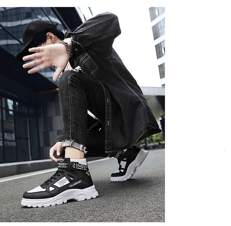 2023 Modestiefel Herren Hightop Britischer Trend Allmatch Koreanische Version Sport Freizeit Atmungsaktiv Midtop Toog 240702_voghion.com