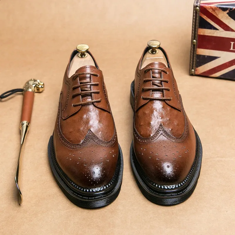 selg modieuze heren doek Rogue gesneden leer Buines jurk formele schoenen heer casual Oxford gratis levering 240930_voghion.com