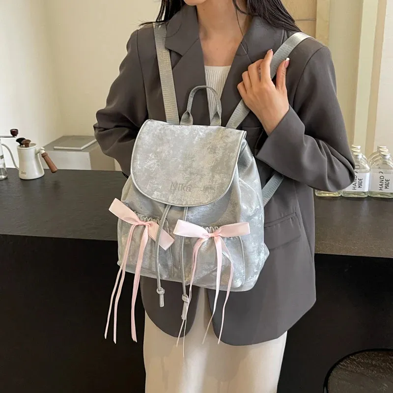 Leftside Damen Rucksack Aus Kunstleder, Kleiner Koreanischer Y2k Stil_voghion.com