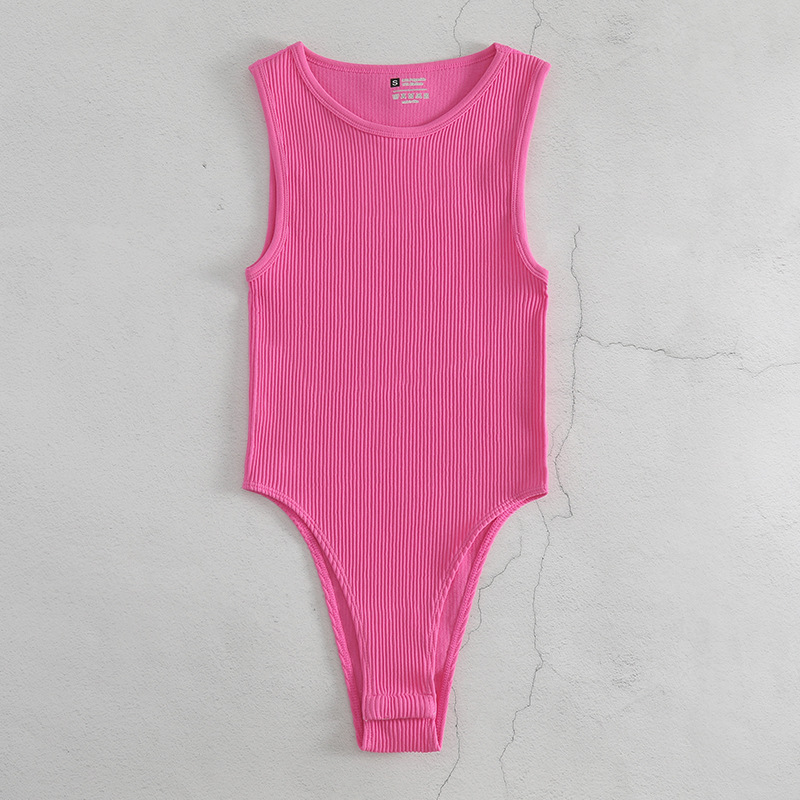 Einteiliger ärmelloser, schmaler, langärmliger, enger, sexy Overall mit Tanga_voghion.com