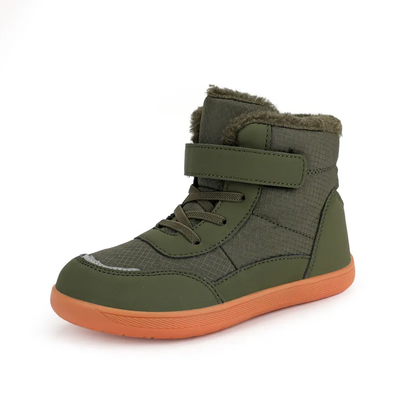 Kinder Barfuß Breite Breite Wasserdichte Winter Pelz ed Schuhe Cutefeet für Jungen Mädchen Kaltes Wetter Kinder Kleinkind Outdoor_voghion.com