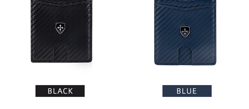 Ανδρικό πορτοφόλι με κοντό κλιπ από ανθρακονήματα και λεπτή μαγνητική τσάντα πολλαπλών θέσεων για κάρτες_voghion.com