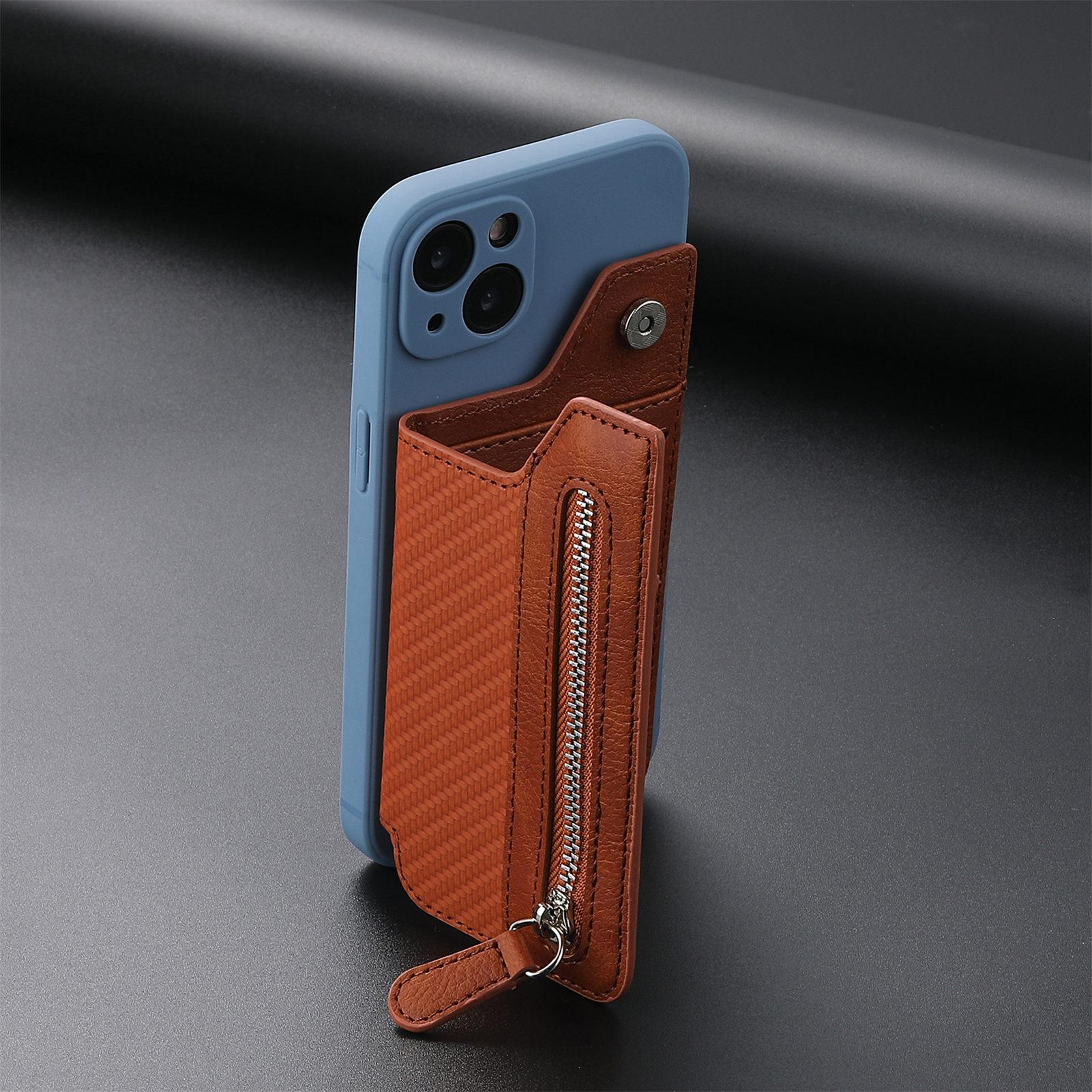 Mobile Phone Card Bag, Card Sleeve, Left And Right Flap, Multi-insert Card Holder, Mobile Phone Bag, Creative Personality, Back Sticker Card Bag_voghion.com