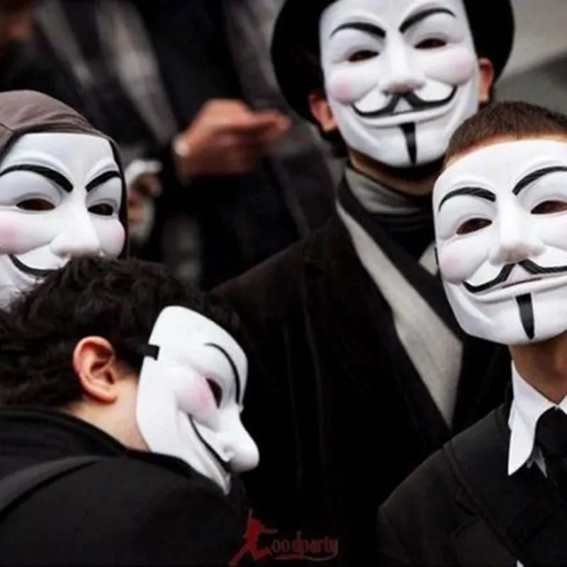 Μάσκες Cosplay για Halloween για Vendetta Anonymous Guy Fawkes Fancy Ενηλίκων Μάσκα FY3222_voghion.com