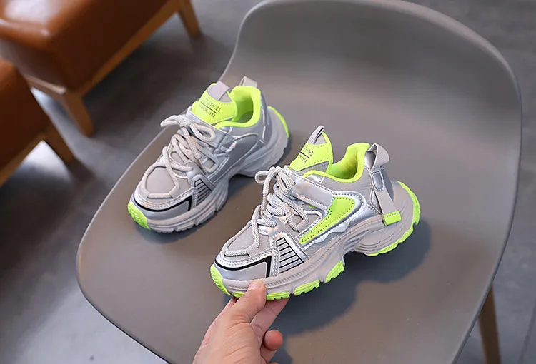 Kinderen Hoge Platform Sneakers Mode Roze Groen Meisjes Peuter Kinderen voor Jongens Dikke Zool Sport Tennisschoenen Maten 21 -_voghion.com
