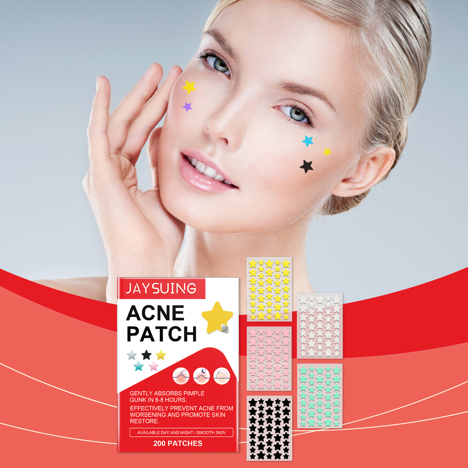 Jaysuing Blemish Acne Patch Clear Acne Face Cover Acne Care Facial Contact Patch_voghion.com