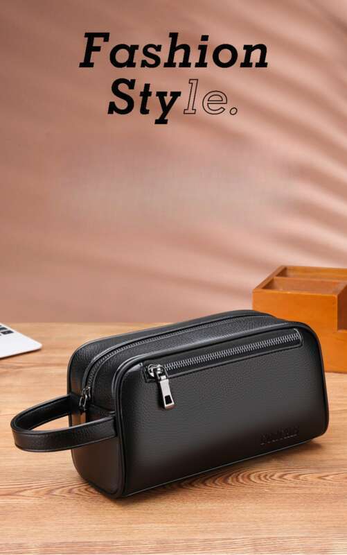 New Men's High Quality Large Capacity Business And Leisure Soft Leather Multi Pocket Handbag For Men_voghion.com